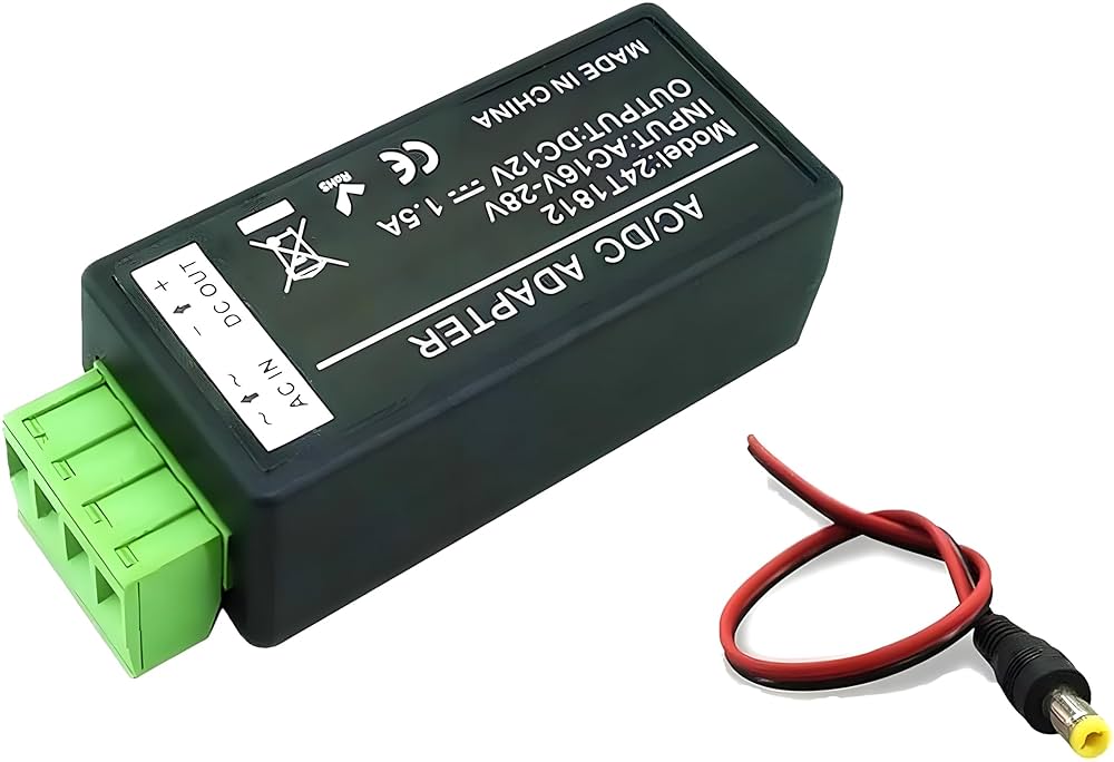 Amazon.com: BeElion 24V AC to 12V DC Convertor, 1.5 Amp Supply